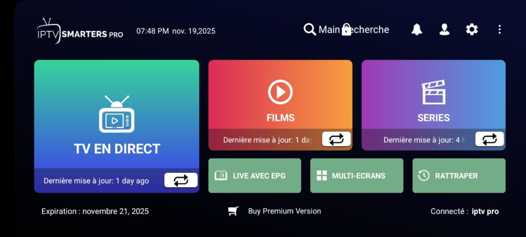 application IPTV Smarters Pro