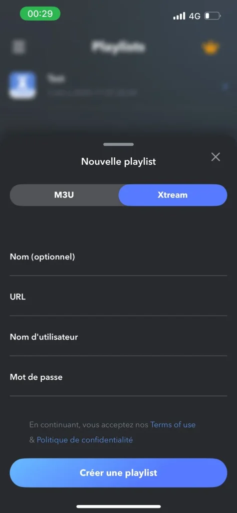 Ajouter une nouvelle playliste par Xtream code