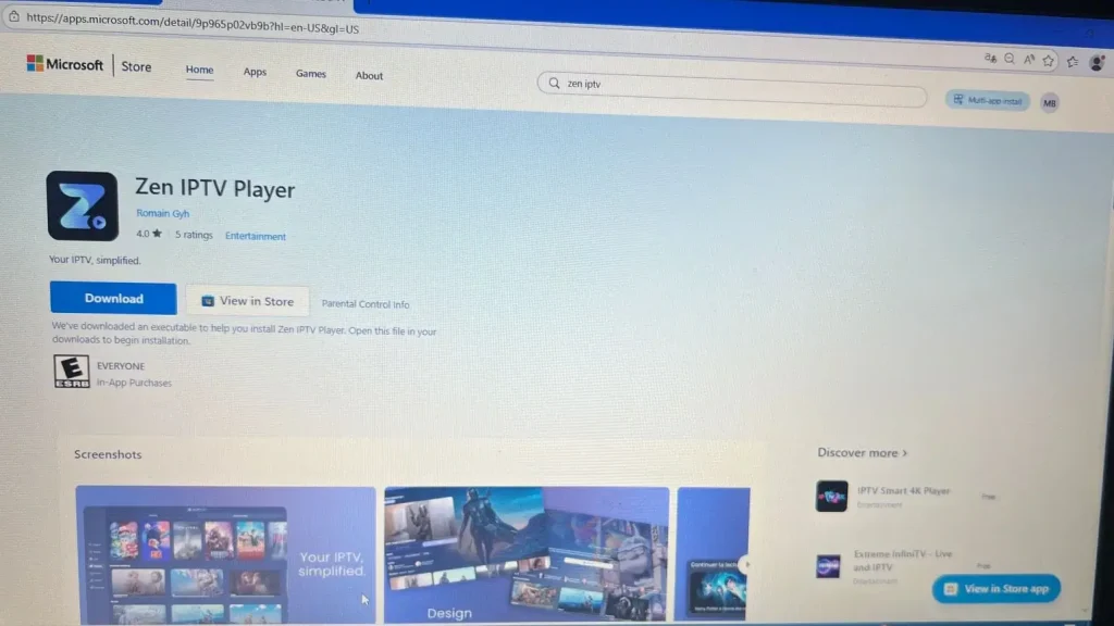 Zen IPTV pour Windows