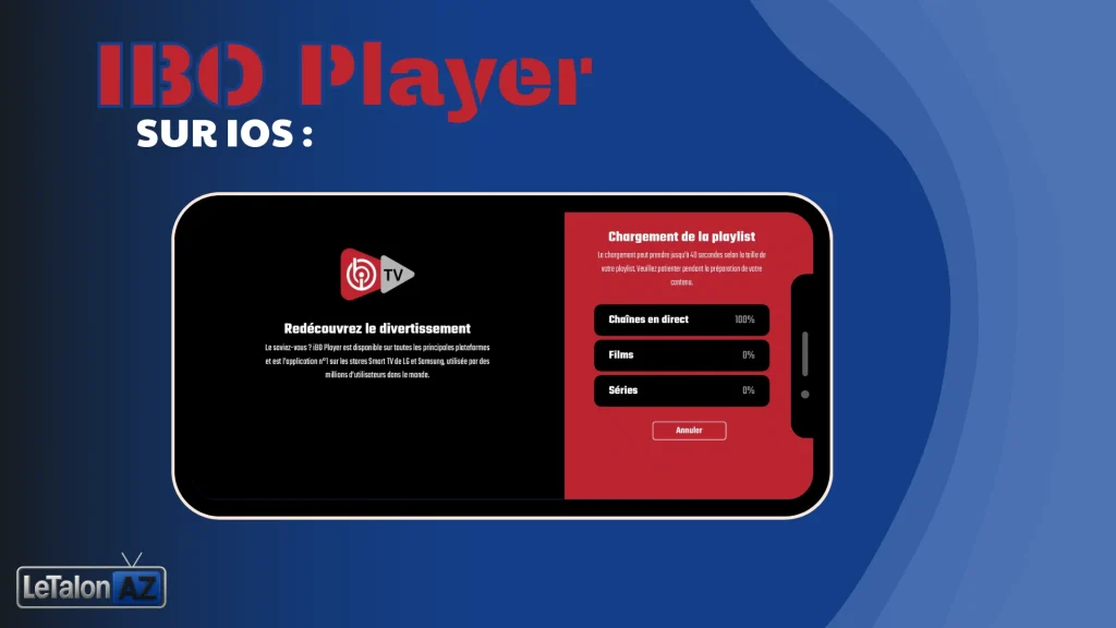 Ouvrir la liste sur ibo player iOS